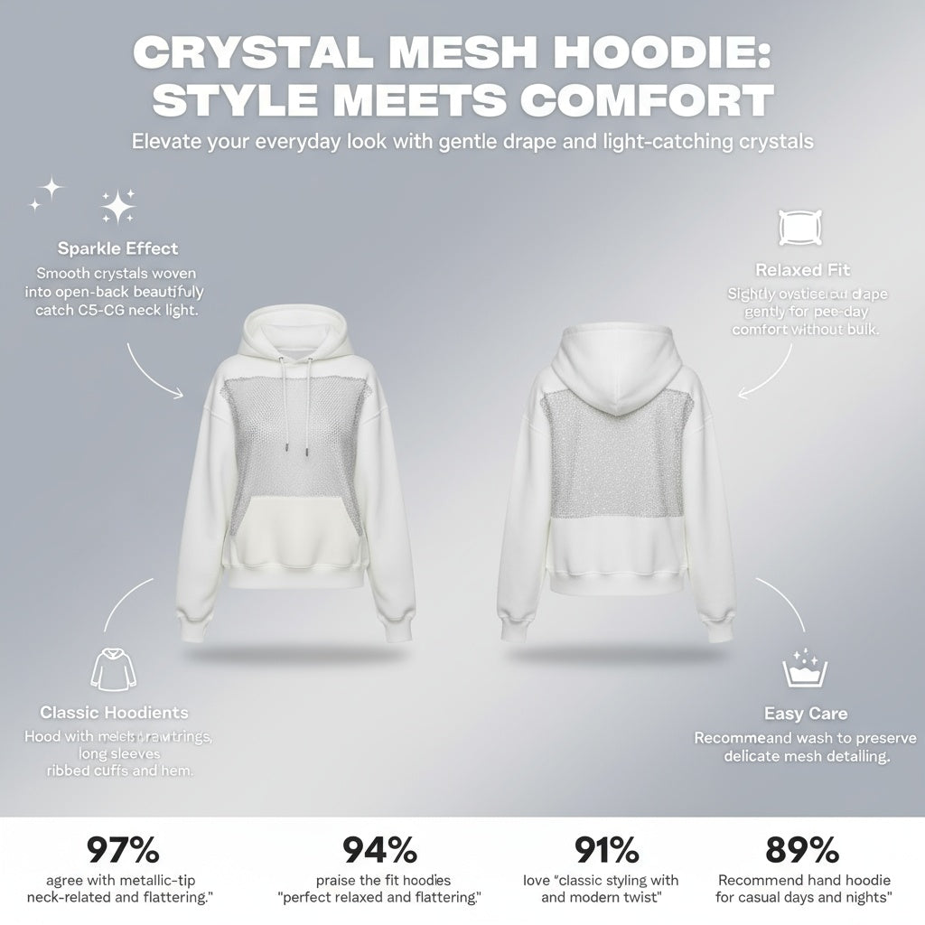 CRYSTAL MESH HOODIE