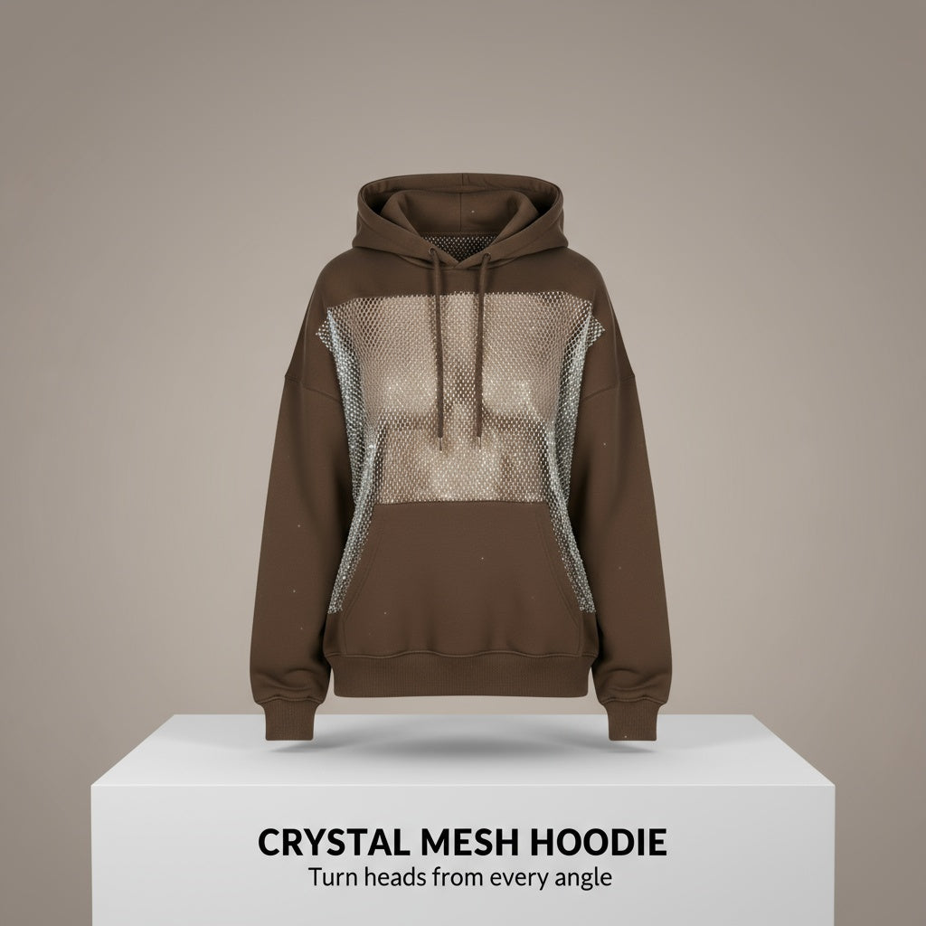 CRYSTAL MESH HOODIE