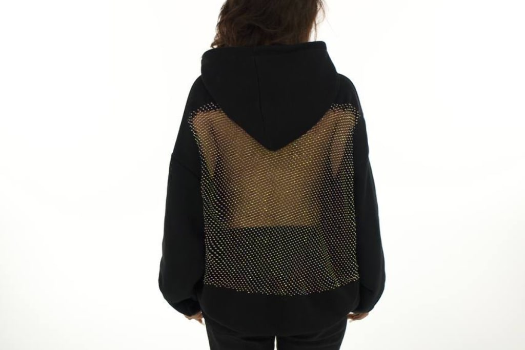 CRYSTAL MESH HOODIE