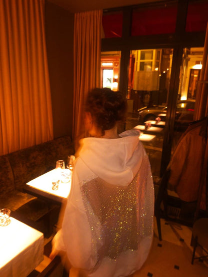 CRYSTAL MESH HOODIE