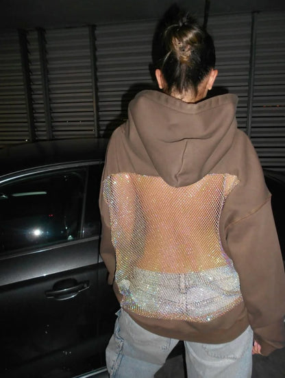 CRYSTAL MESH HOODIE