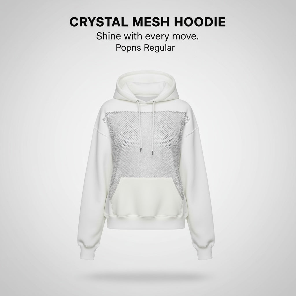 CRYSTAL MESH HOODIE